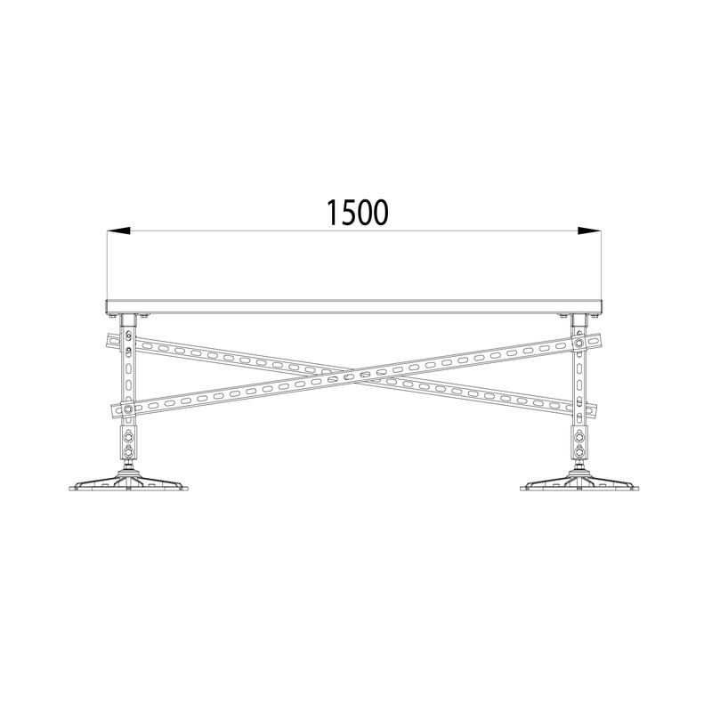 Конструкция опорная для установки оборудования TECHNORAPTOR FOOT 1500х1500 тип 1 HD КМ TR0231
