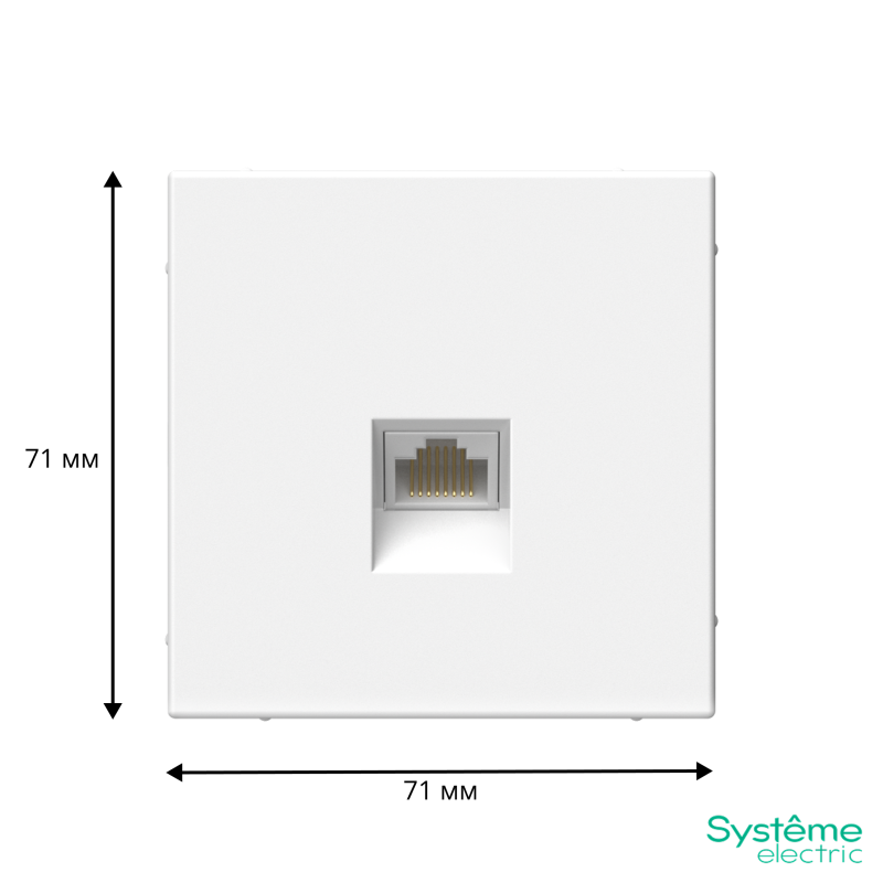 Розетка компьютерная ArtGallery RJ45 кат.6A механизм бел. SE GAL000186