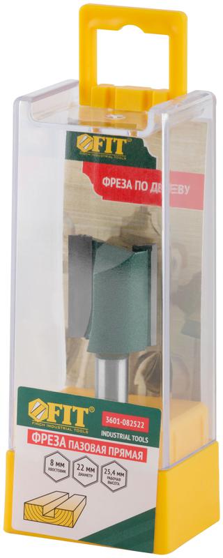 Фреза пазовая прямая с двойн. лезвием DхHхL=22х25.4х60мм FIT 3601-082522