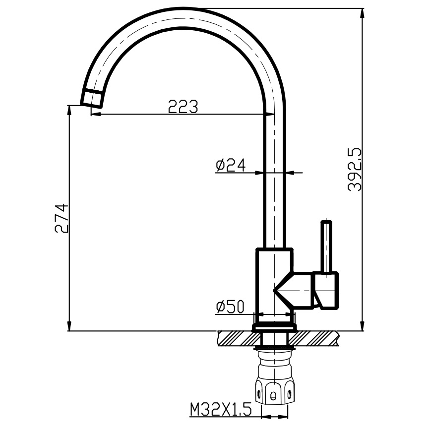 Смеситель для кухни BelBagno ARMONICA ARM-LAM-IN