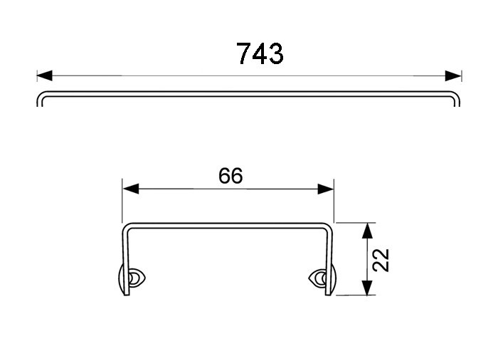 Декоративная решетка TECE drain line drops 600830 для душевого лотка 80 см