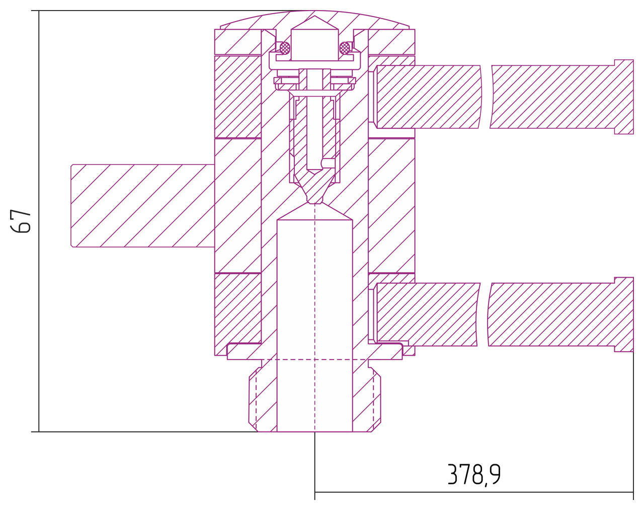 Полотенцедержатель 360 для ДР "СУНЕРЖА" / L 400х2 (Золото) 03-2003-0400
