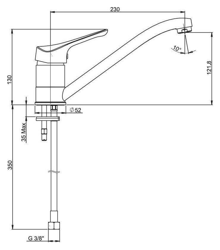Смеситель Paini Pilot 04CR573 для кухни