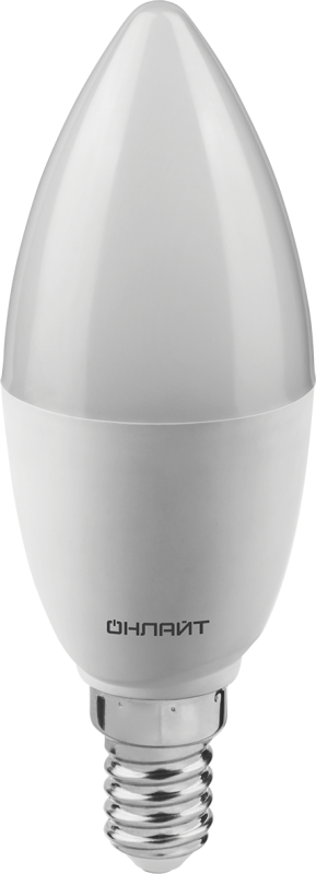 Лампа светодиодная 90 412 OLL-C37-9-230-6.5K-E14-FR (PRO 90-240В) ОНЛАЙТ 90412