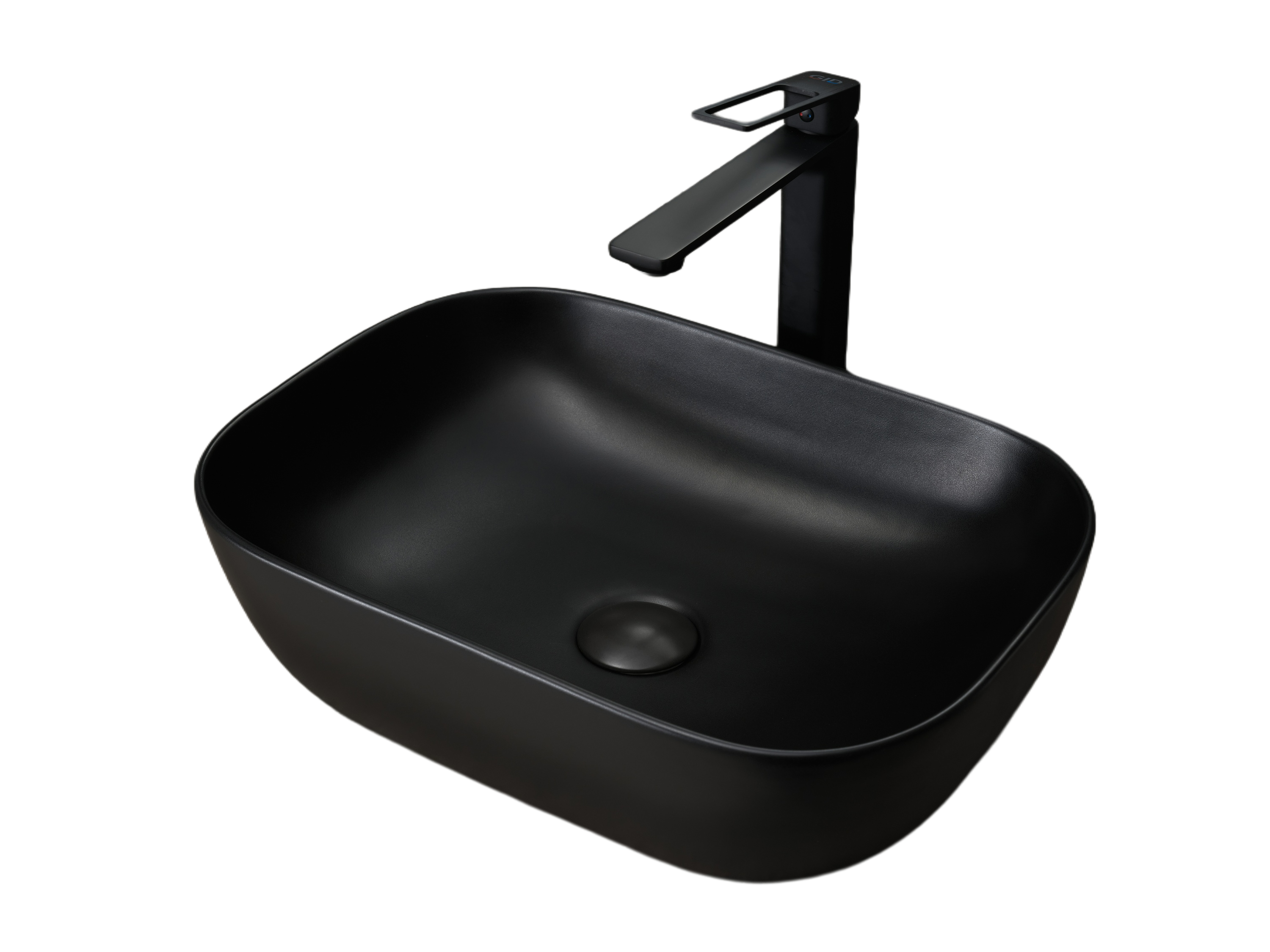 Раковина Gid Bm1333 53367 накладная черная матовая 46x32.5x13.5