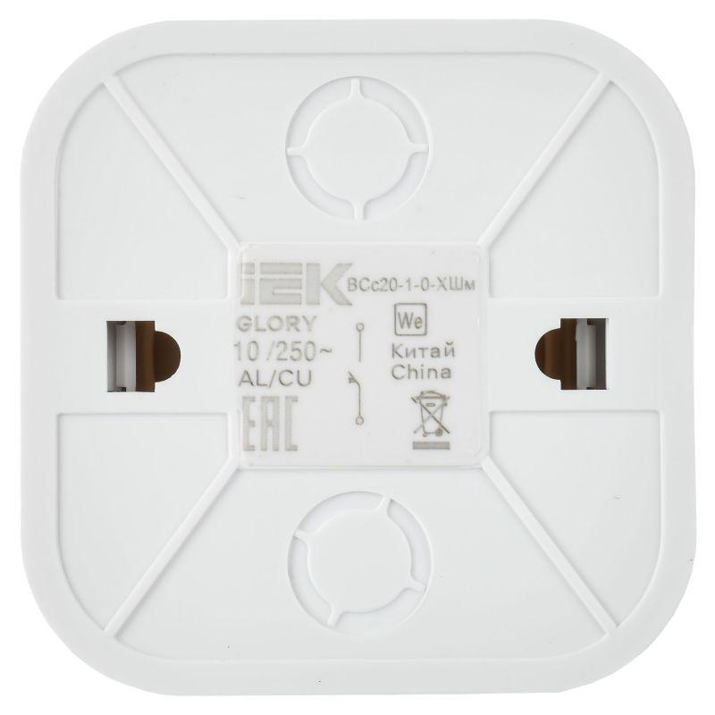 Выключатель 1-кл. ОП GLORY ВСс20-1-0-ХШм 10А самовозврат. шампань матов. IEK EVH14-K37M-10