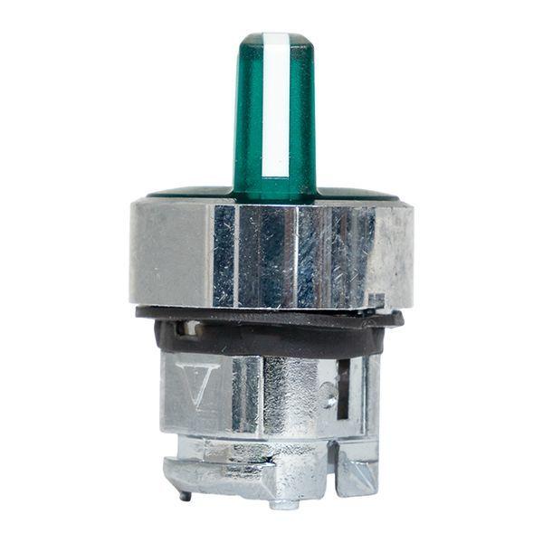 Механизм переключателя исполнительный XB4 IP65 на 2 положения возвратный без фиксации с подсветкой с короткой ручкой зел. EKF XB4BD2L-G-65