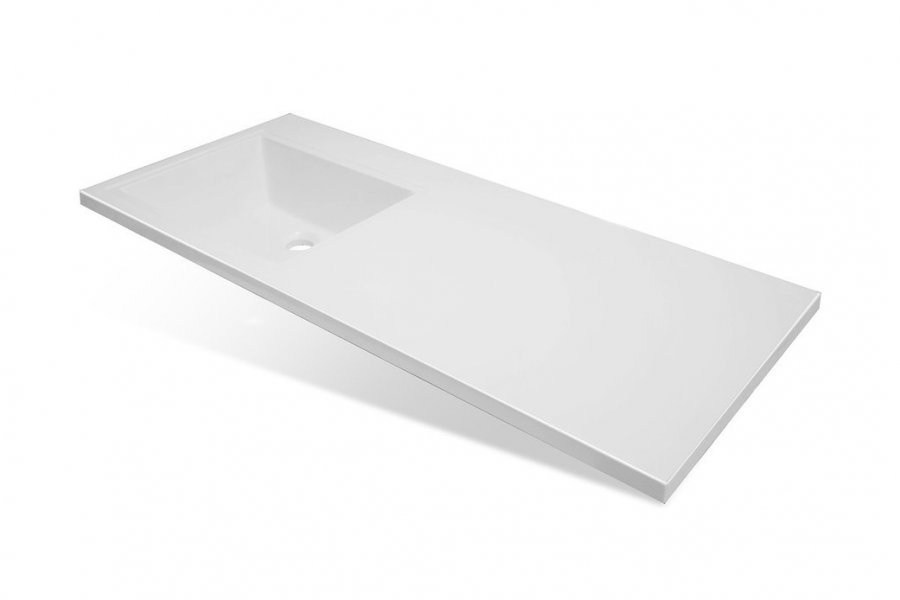 Тумба подвесная "Даллас 110", Люкс белая, PLUS, ЭМАЛЬ