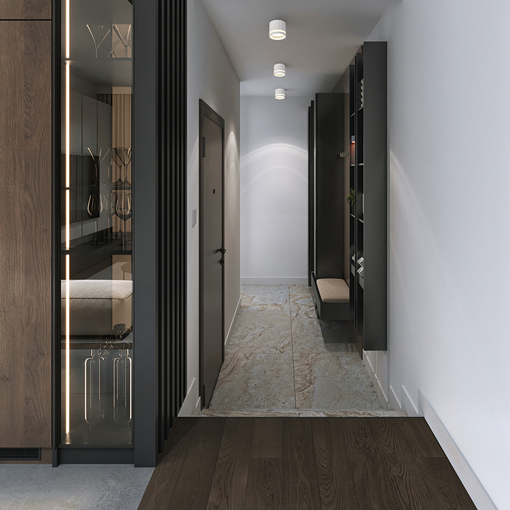 Светильник ДБО GX53 без лампы наклонный белый