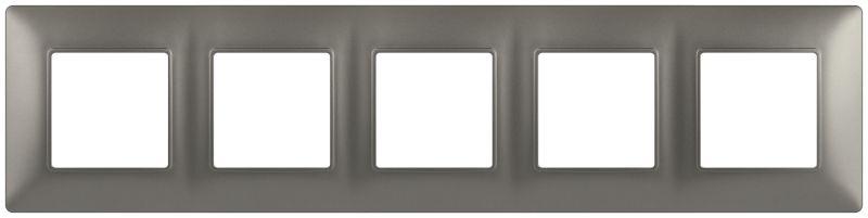 Рамка 5-м Elegance 14-5005-16 для розеток и выключателей титан Эра Б0065821