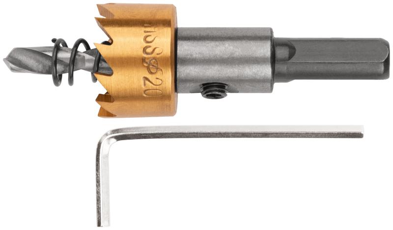 Коронка кольцевая пометаллу HSS сталь титановое покрытие 20мм FIT 36860