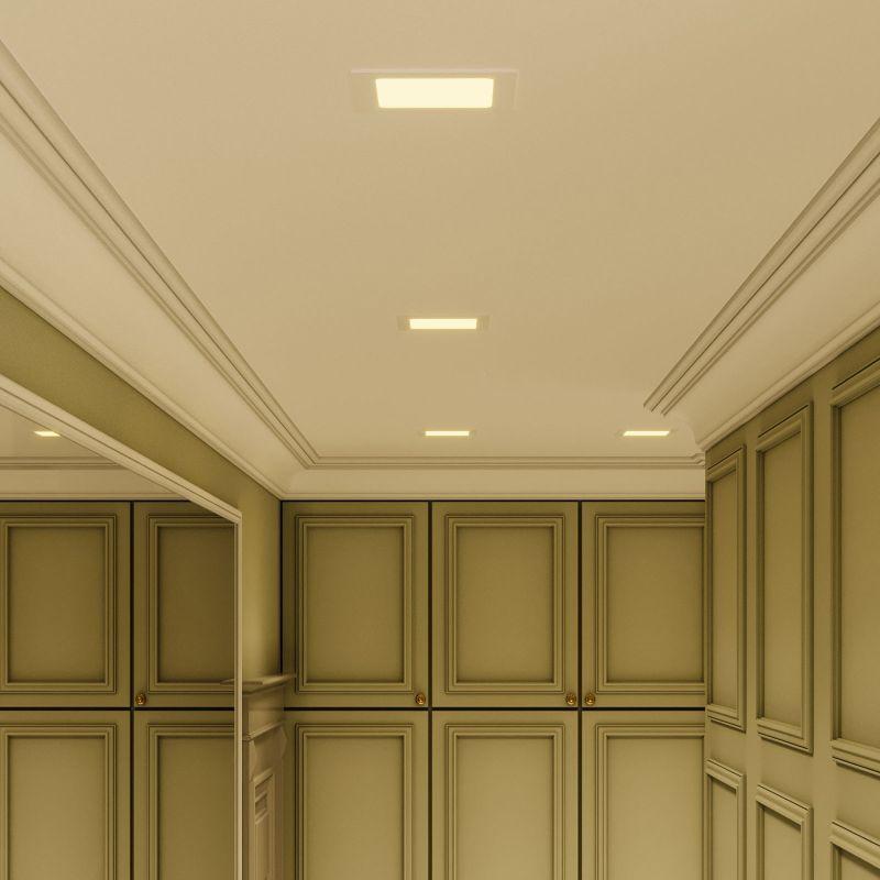 Светильник светодиодный Slim 9Вт 3000К IP20 610лм 220-240В ДВО квадрат бел. GAUSS 940111109