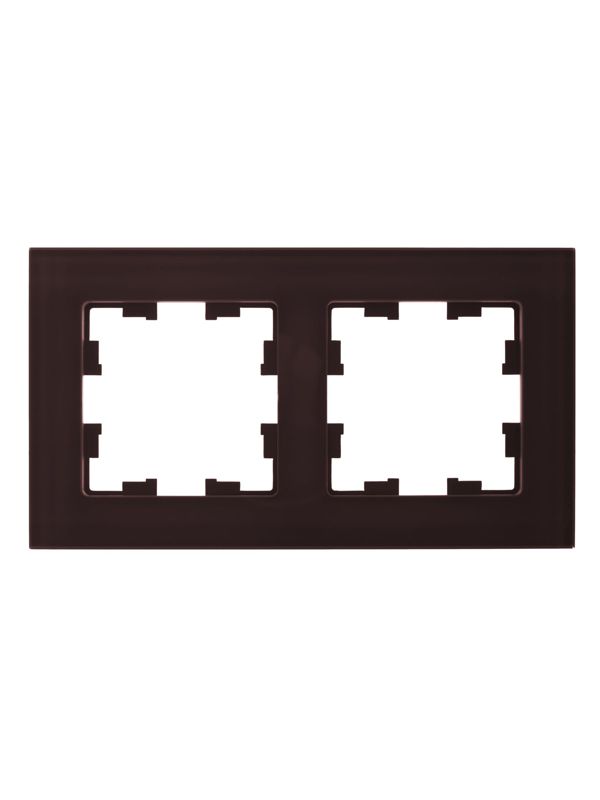 Рамка 2-м BRITE РУ-2-2-БрТБ стекло темн. бронза IEK BR-M22-G-K45