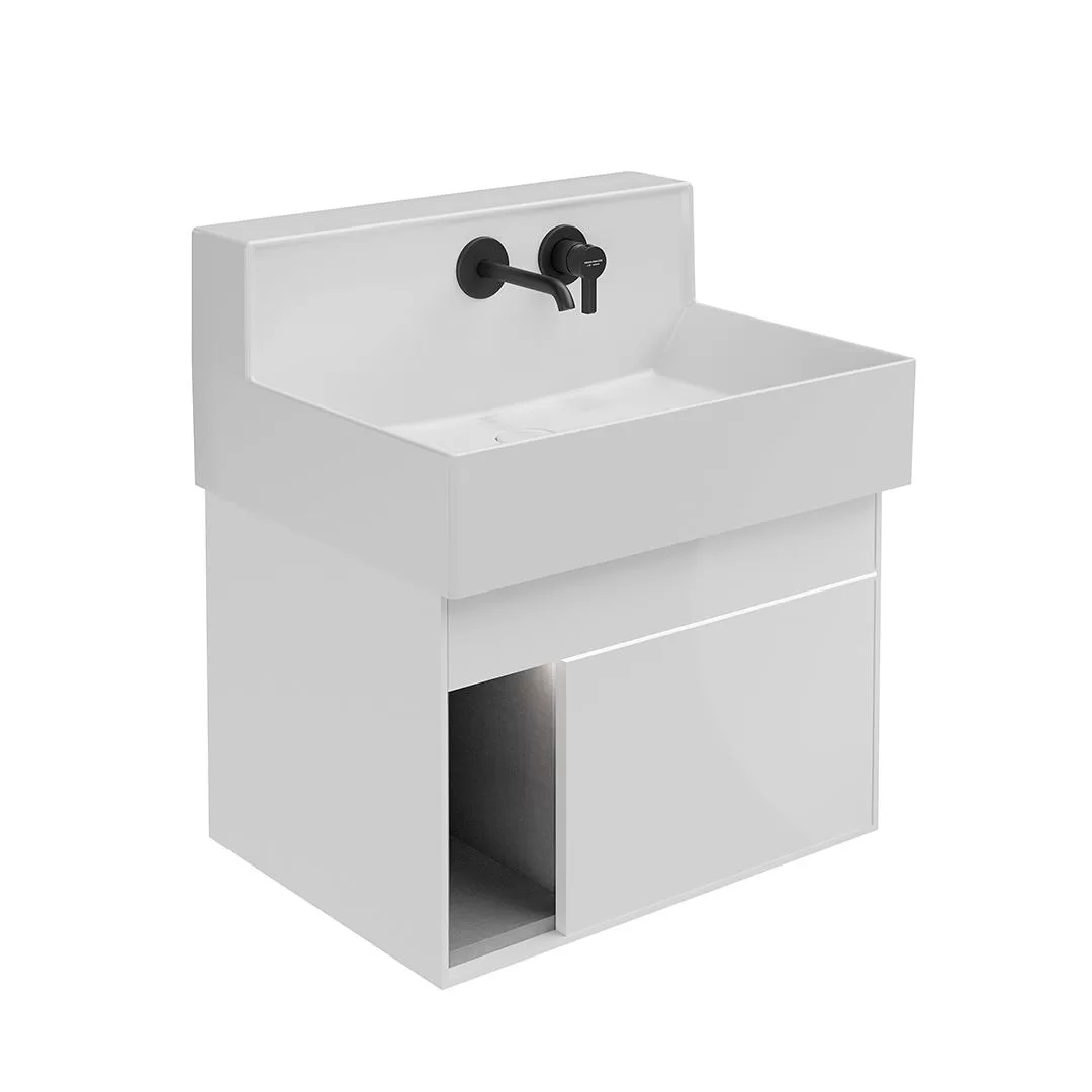 Тумба LOGICA M подвесная 2 выдвижных ящика 65, белоснежный