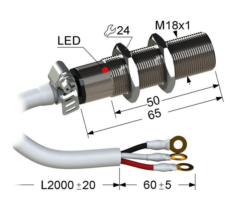 Выключатель бесконтактный PS2A-18M53-5B11-Z (ВБ2А.18М.53.5.1.1.Z) МЕГА-К A8010-80087088