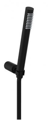 Набор душ ручной+крепление из металла, шланг 1500мм металл , душ из металла модель BIRILLO, Цвет черный матовый