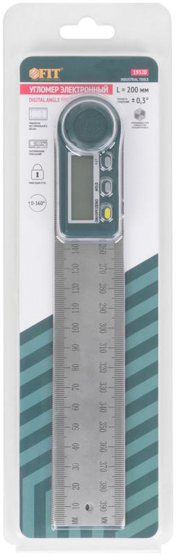 Угломерметаллический нержавеющий с электронным отсчетом 200мм FIT 19320