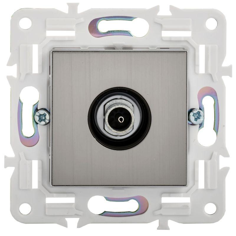 Розетка TV оконечная SKANDY SK-A12N никель IEK SK-A10-O-K50