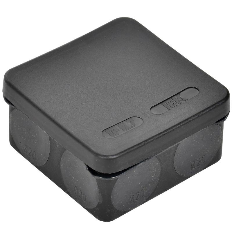 Коробка распаячная ОП КМ42435 80х80х40мм IP67 8 вводов черн. IEK UKO21-080-080-040-K02-66