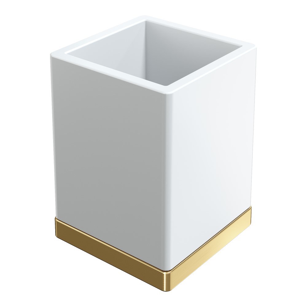 Стакан настольный Qubic Matt Gold