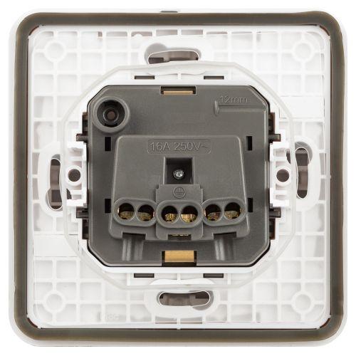 Розетка Эксперт 11-2522-01 2P+E IP55 шторки 16А-250В СУ бел. Эра Б0063281