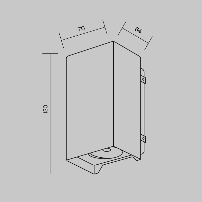Светильник Shell 8Вт 3000К IP54 бра настен. Maytoni O570WL-L10B3K