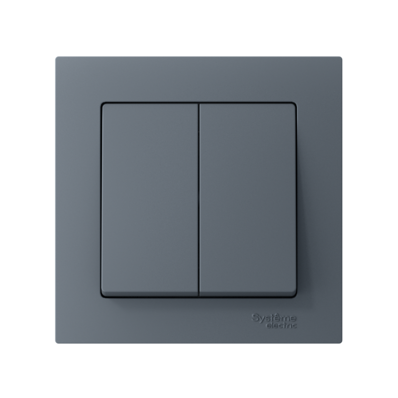 Выключатель 2-кл. AtlasDesign (сх. 5) 10AX быстрозажим. клем. в сборе грифель SE ATN000752S