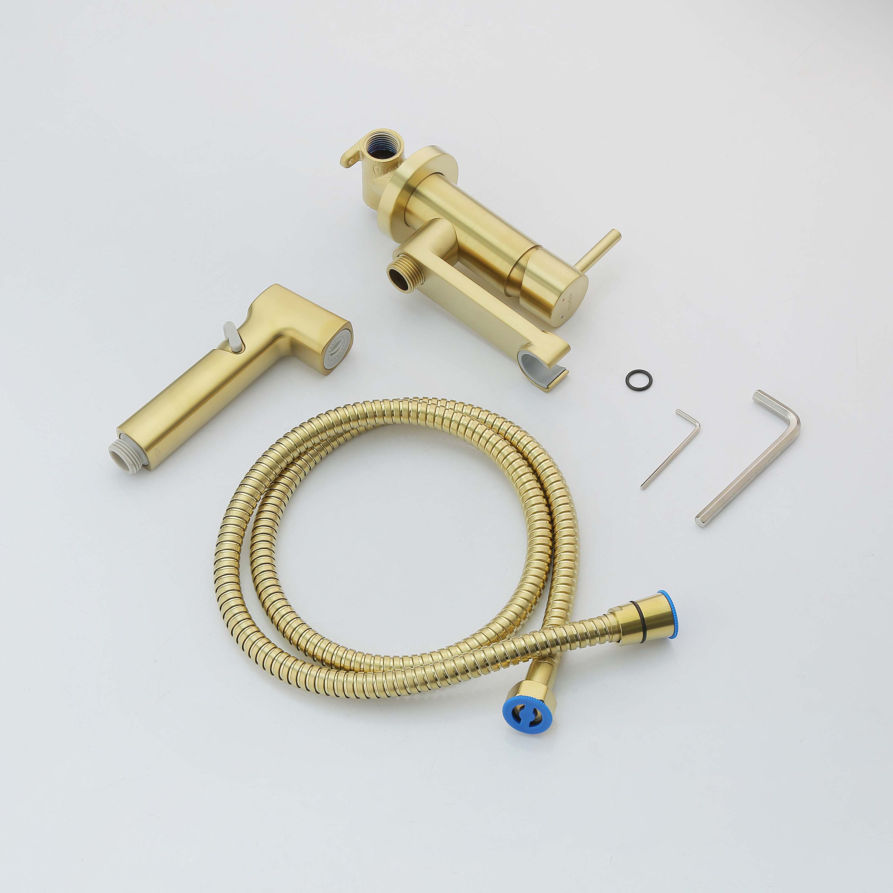 Комплект для гигиенического душа Aquatek НИКА встроенный (смеситель + гигиеническая лейка + шланг) AQ1819BG    золото шлифованное