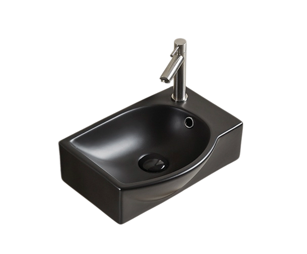 Раковина Gid Bm9276L 62205L подвесная черная матовая 40.5x28x14