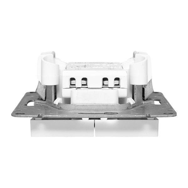 Выключатель 2-кл. СП Эпика с подсветкой механизм бел. EKF UP1-SWW-24