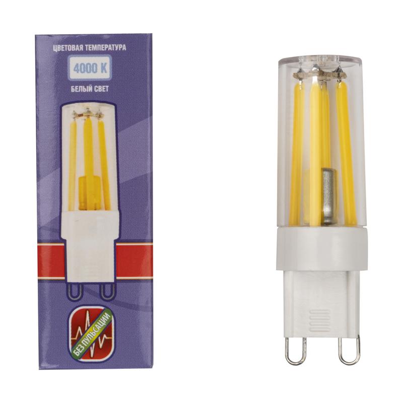 Лампа светодиодная филаментная PLED-G9 PRO 6Вт 4000К 480лм 230В d16.5х55мм JazzWay 5062641