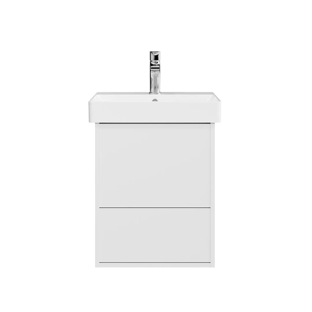 Тумба PRO подвесная 2 ящика 50, белая матовая