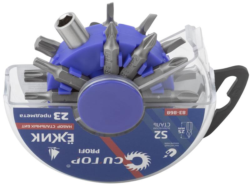 Набор бит в пластиковом боксе "Ежик" profi 23 предмета Cutop 83-868