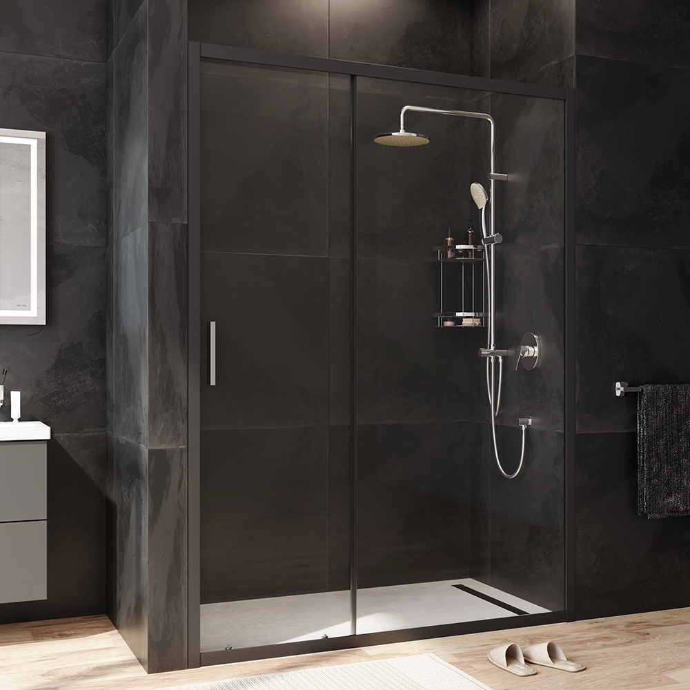 Дверь душевая 140х195, стекло прозрачное AM.PM Gem W90G-140-1-195BT