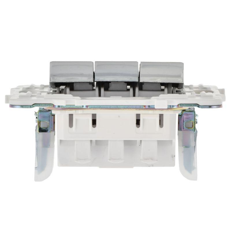 Выключатель 3-кл. SKANDY 10А SK-V11N никель IEK SK-V30-0-10-K50