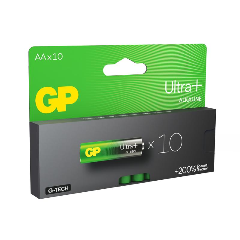 Элемент питания алкалиновый AA/LR6 1.5В Ultra Plus Alkaline G-Tech (блист.10шт) GP 615
