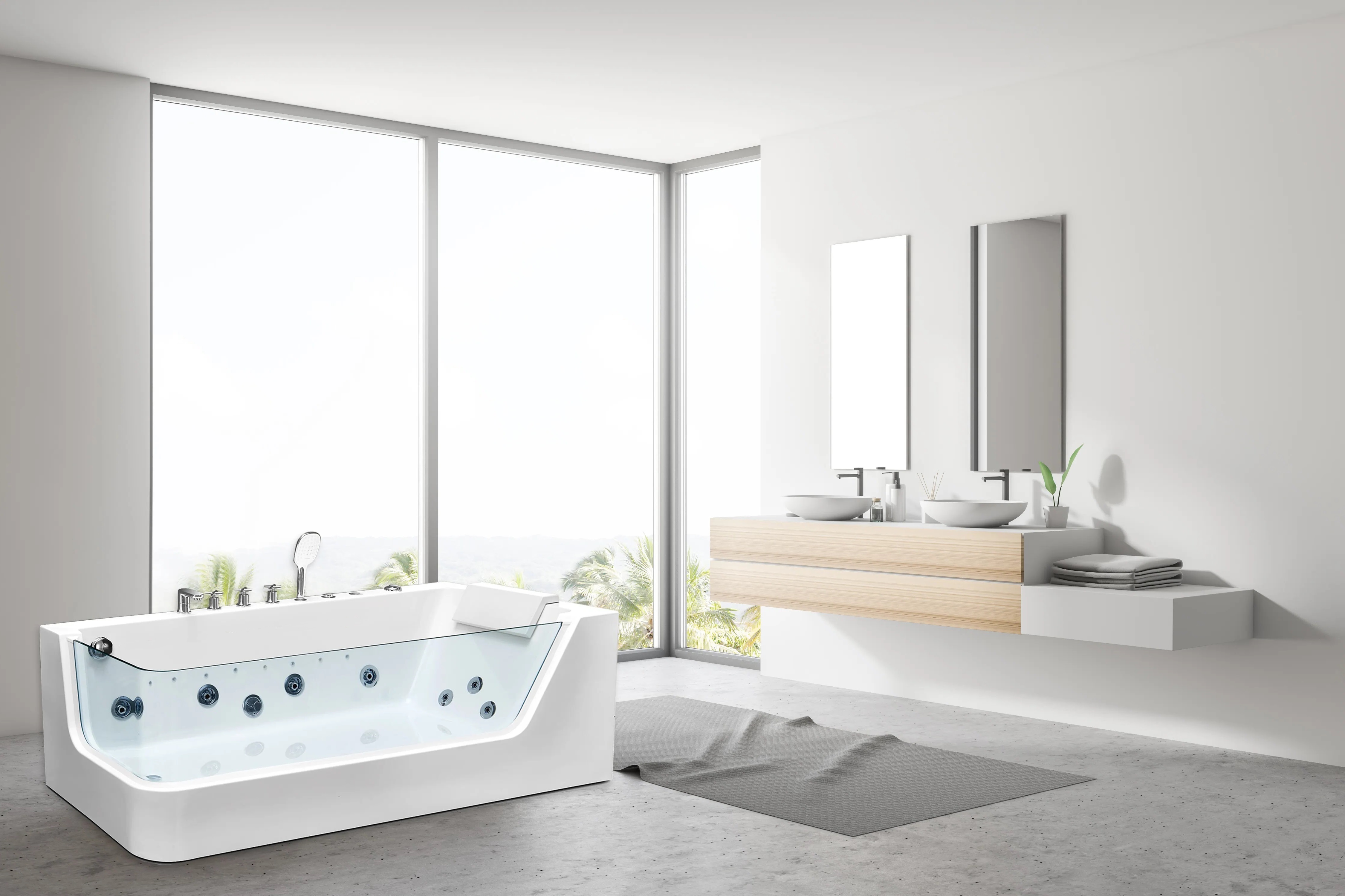 Ванна C-494-17R акриловая гидромассажная Ceruttispa (1700x800x580)