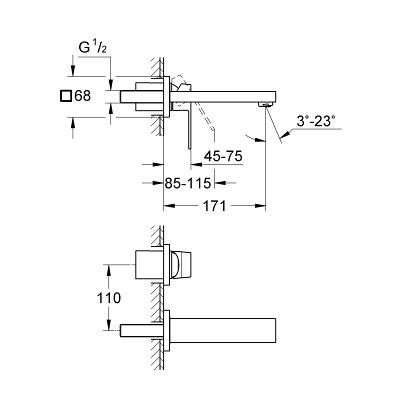 Смеситель Grohe Eurocube 19895000 для раковины