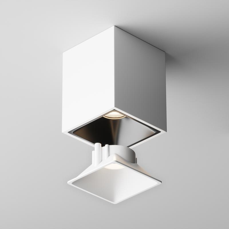 Рамка-отражатель декоративная для светильников Alfa LED бел. Maytoni Ring8-10W-SQ-W