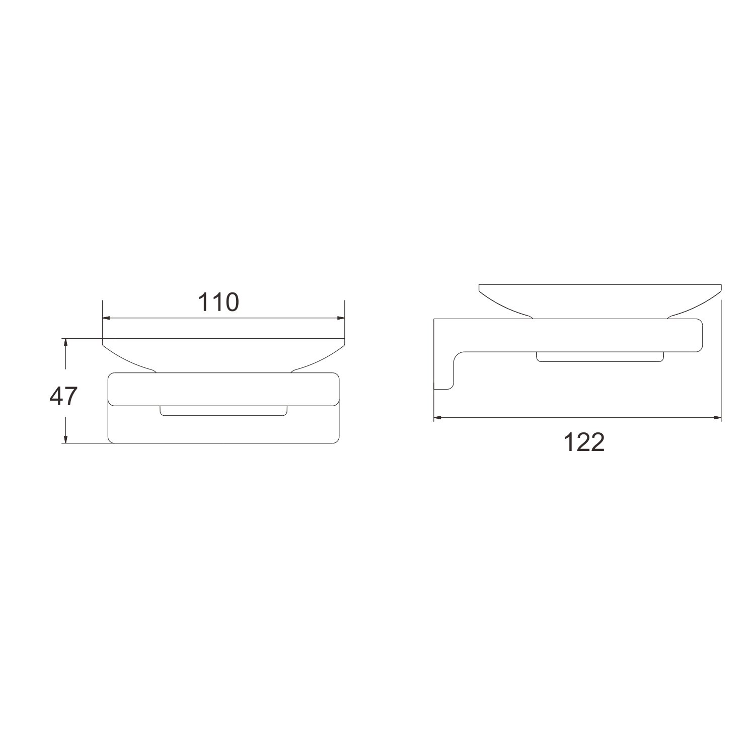 Мыльница Rose RG1803, хром