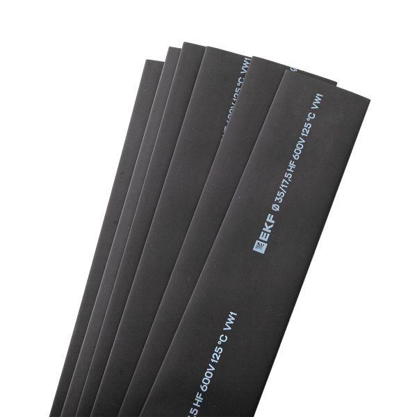 Трубка термоусадочная ТУТ нг 35/17.5 черн. 1м (уп.25м) PROxima EKF tut-35-b-1m