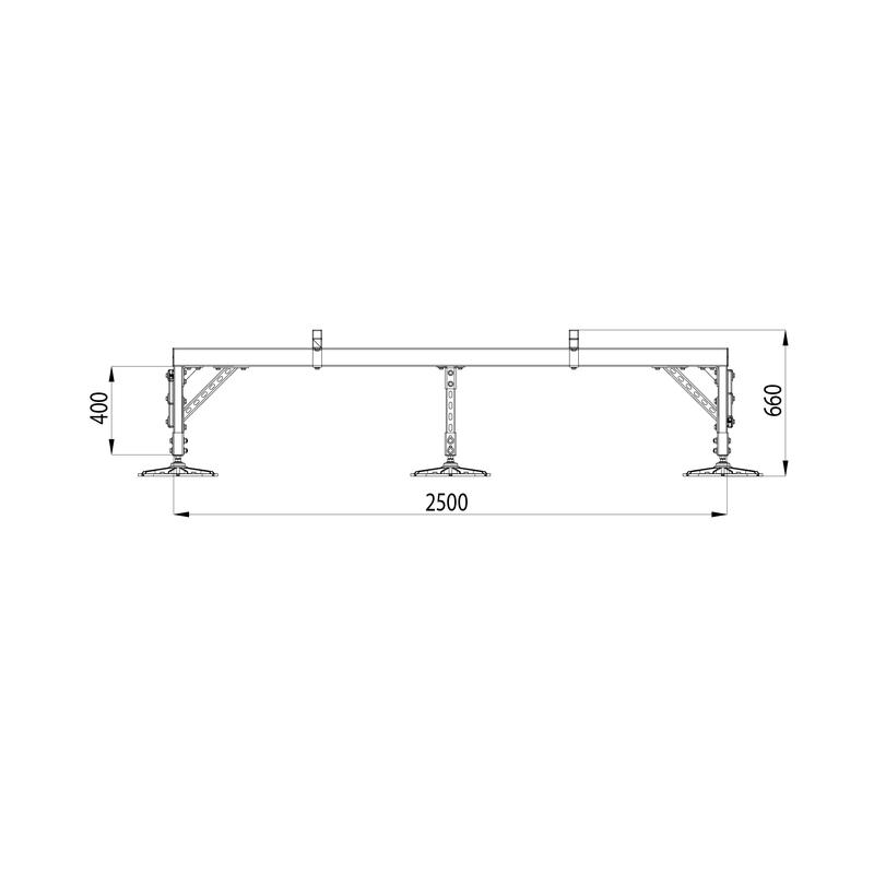 Конструкция опорная для установки оборудования TECHNORAPTOR FOOT 2500х2500 HD КМ TR0254