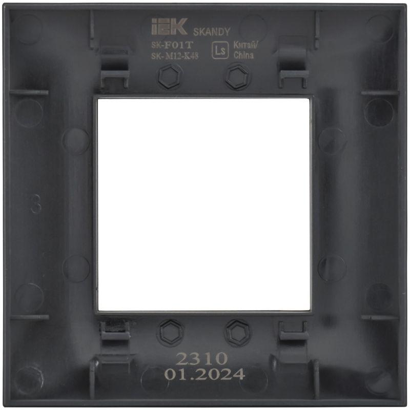 Рамка 1-м SKANDY SK-F01T титан IEK SK-M12-K48