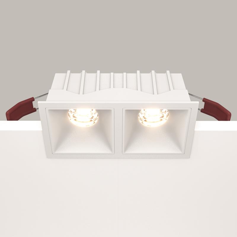 Светильник Alfa LED 2х10Вт 3000К 36град. встраив. Maytoni DL043-02-10W3K-SQ-W