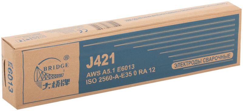 Электрод J421 "Bridge" (аналог ОК46) для низкоуглеродистых сталей 2.5х300мм (коробка 2.5кг) ВRIDGE 81793