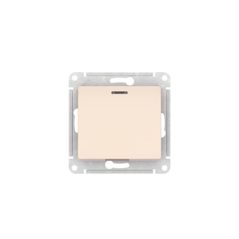 Переключатель 1-кл. Glossa (сх. 6а) 10AX с подсветкой быстрозажим. клем. механизм беж. SE GSL000263S