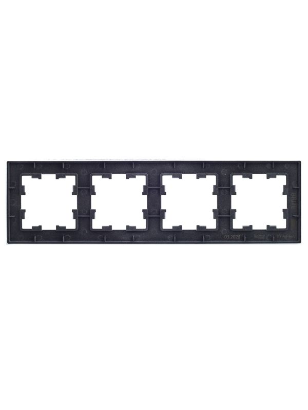 Рамка 4-м BRITE РУ-4-1-БрА металл алюм. IEK BR-M42-M-K47