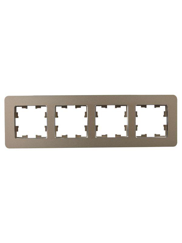 Рамка 4-м BRITE РУ-4-1-Бр метал. латунь RE IEK BR-M42-M-01-K49