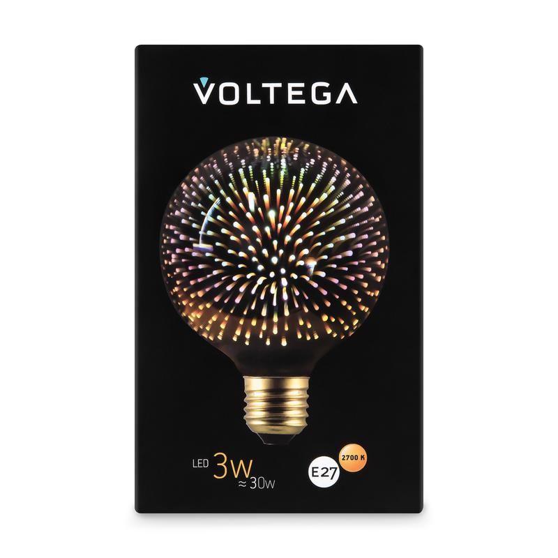 Лампа светодиодная Loft Led G95 3Вт 2700К E27 Voltega 8527