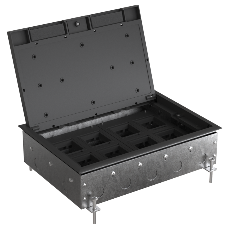 Люк MultiDesk MDK10 на 16мод. IP40 с монтажной коробкой для бетонных полов SE MDK10216